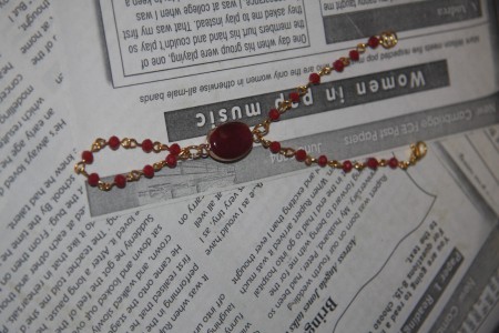 ροζάριο με κόκκινο κρύσταλλο Τσεχίας και κόκκινο αχάτη